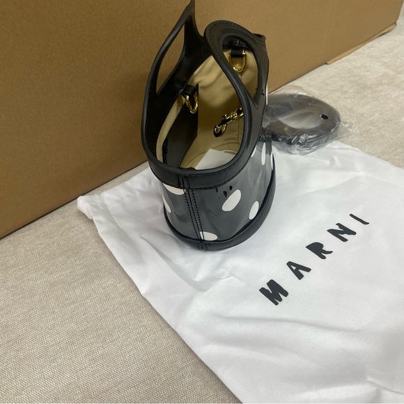 Marni Black and White Polka Dot Tote - Picture 9 of 9